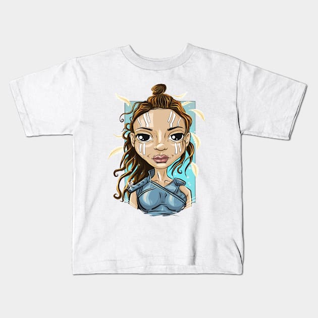 Pop Culture Caricature #15 - Valkyrie Kids T-Shirt by yazgar